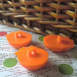 フレッシュオレンジ　ヴィンテージボタン 4枚目の画像