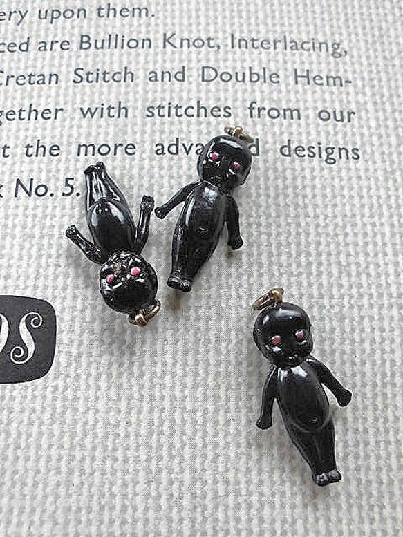 古い時代のキューピー セルロイドチャーム JAPAN クラフトや