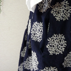 綿麻刺繍レース　リーフボールのスカート 5枚目の画像