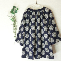 綿麻刺繍レース リーフボール スモックチュニック 2枚目の画像