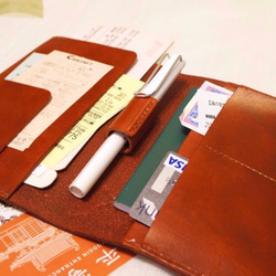 旅行用ニュートラルレザーパスポート「DIYコースあり」メモ帳ジャケット（刻印可能）ルイヤハピネスレザーワークショップ 3枚目の画像
