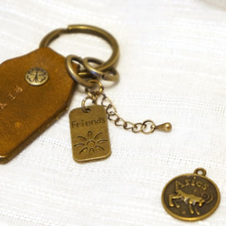 復古風皮革鑰匙圈 (可刻字) 芮亞幸福皮革工作室 第8張的照片