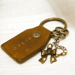 復古風皮革鑰匙圈 (可刻字) 芮亞幸福皮革工作室 第9張的照片