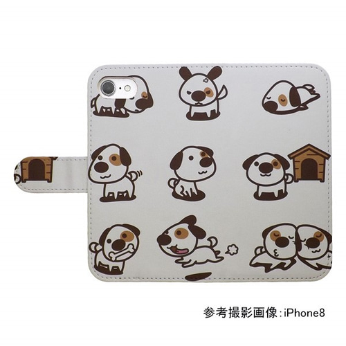 全機種対応 手帳型スマホケース 犬 キャラクター 452 スマホケース