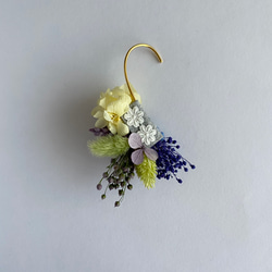 「lavender」紫陽花とハニーテールとラベンダーの耳飾り 5枚目の画像
