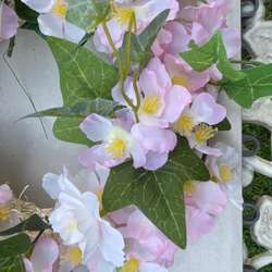 creema限定♡桜のリース＊造花　直径約25㎝ 5枚目の画像