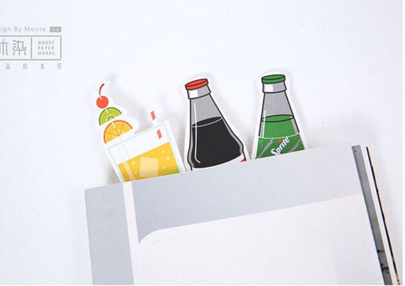 夏のアイス＆ドリンク　海外製ブックマーク　おすそ分けファイルやメッセージカードに 3枚目の画像