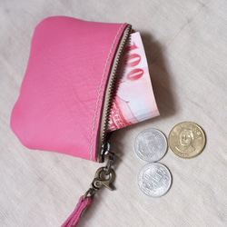 曲がった7ツイスト8コイン財布を持ってください色：ピンク 5枚目の画像