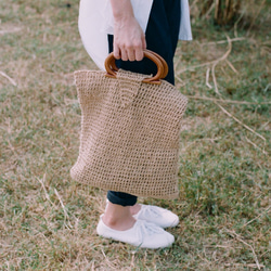 菜捲 麻繩編織隨手包 / 原麻麻繩編織 / 第1張的照片