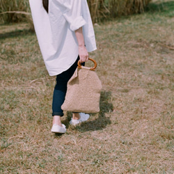 菜捲 麻繩編織隨手包 / 原麻麻繩編織 / 第5張的照片