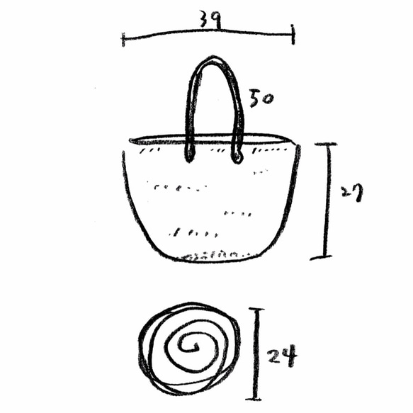 胖餃子手提肩背兩用包/原色麻繩編織 第4張的照片
