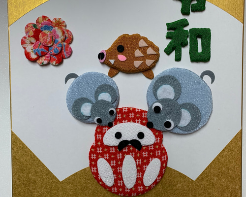 押し絵、、タペストリー、額飾り、「2026年丙午獅子舞」 0_98cb7ed64e81b5d78d2111bd8a58