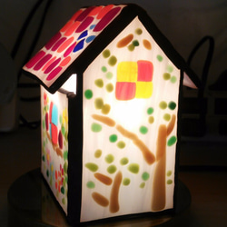 焼きガラス「三角屋根のお家のランプ」No.1 4枚目の画像