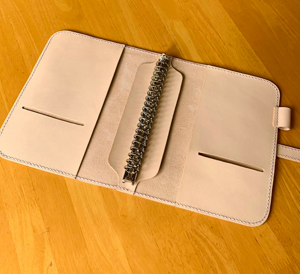 ヌメ革 手帳 A5サイズ システム手帳 A5サイズ 【素ヌメ革】 6穴バインダー 本革 日本製