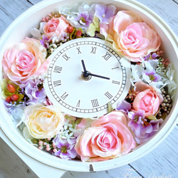 ウェディング＆ギフトに♡大人かわいい花時計～ピンクローズ&ラナンキュラス～ 2枚目の画像