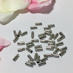 【3*8ｍｍ】コードエンド/カツラ　シルバー 1枚目の画像