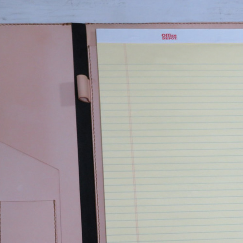 本革（ブラック）リーガルパッドホルダー手縫い ブックカバー another