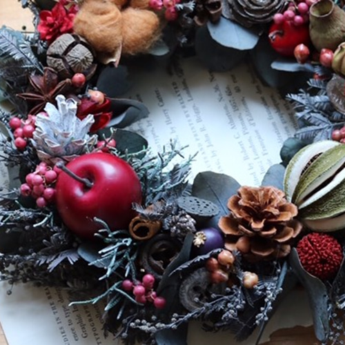 ぷりこて様専用 フラワーリース＊ 特大 ダリアとユーカリのナチュラル