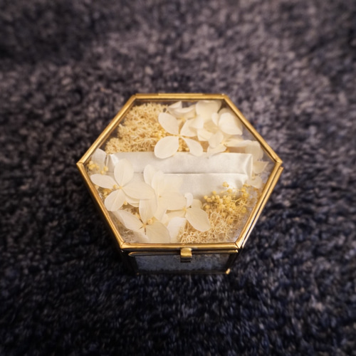 再販×5✴︎リングピロー（六角形ガラスケース）5000yen リングピロー  