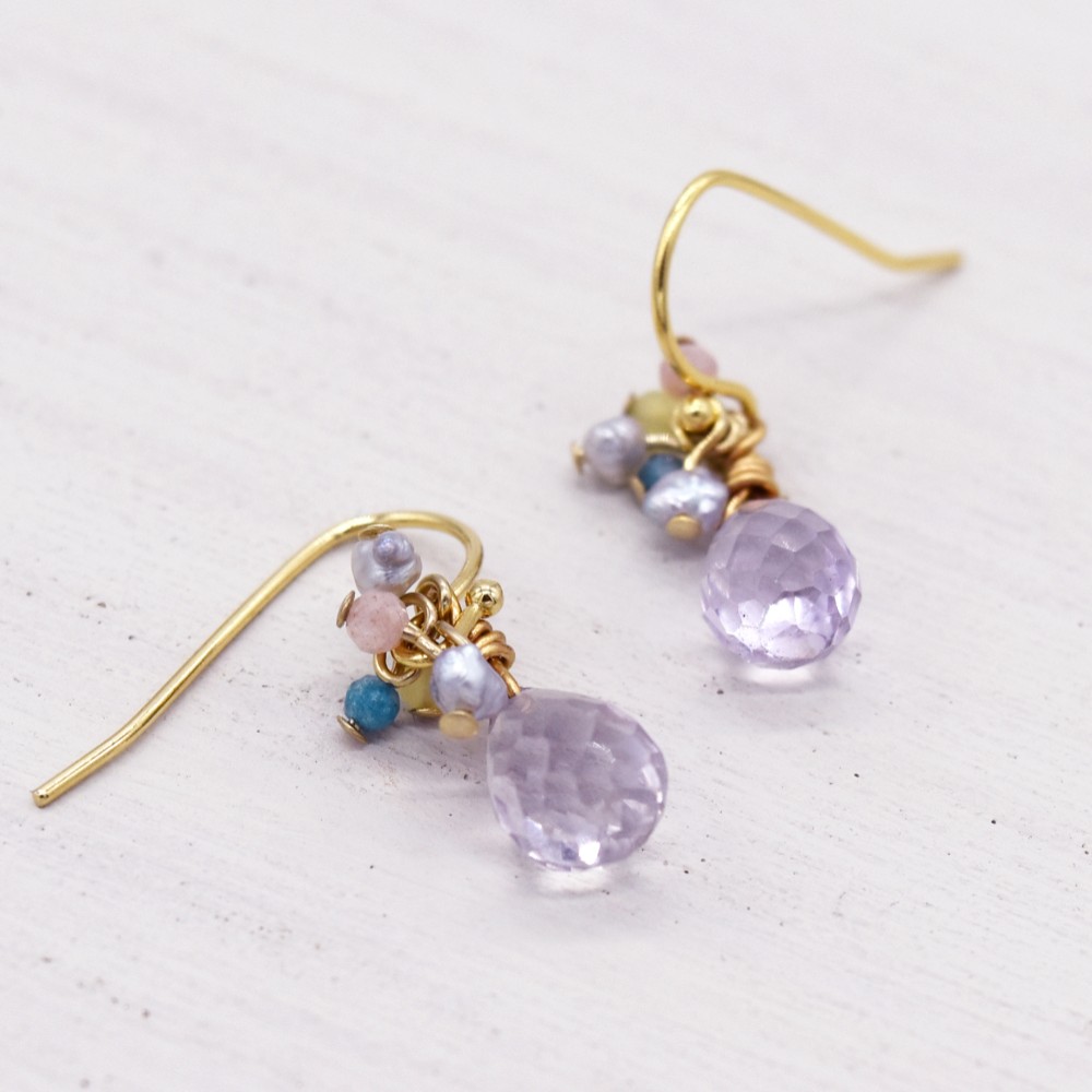 ブリオレットカットｘ春夏カラーミックスピアス