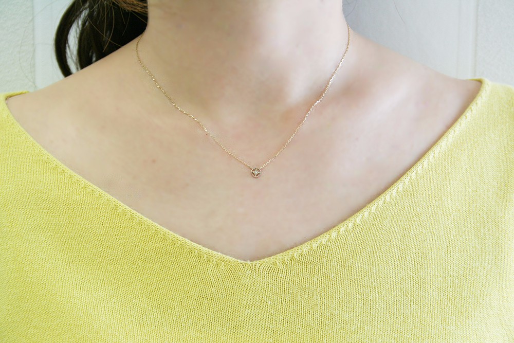 K10ダイヤネックレス【SHIPPOMON　/　七宝文】N10034Y