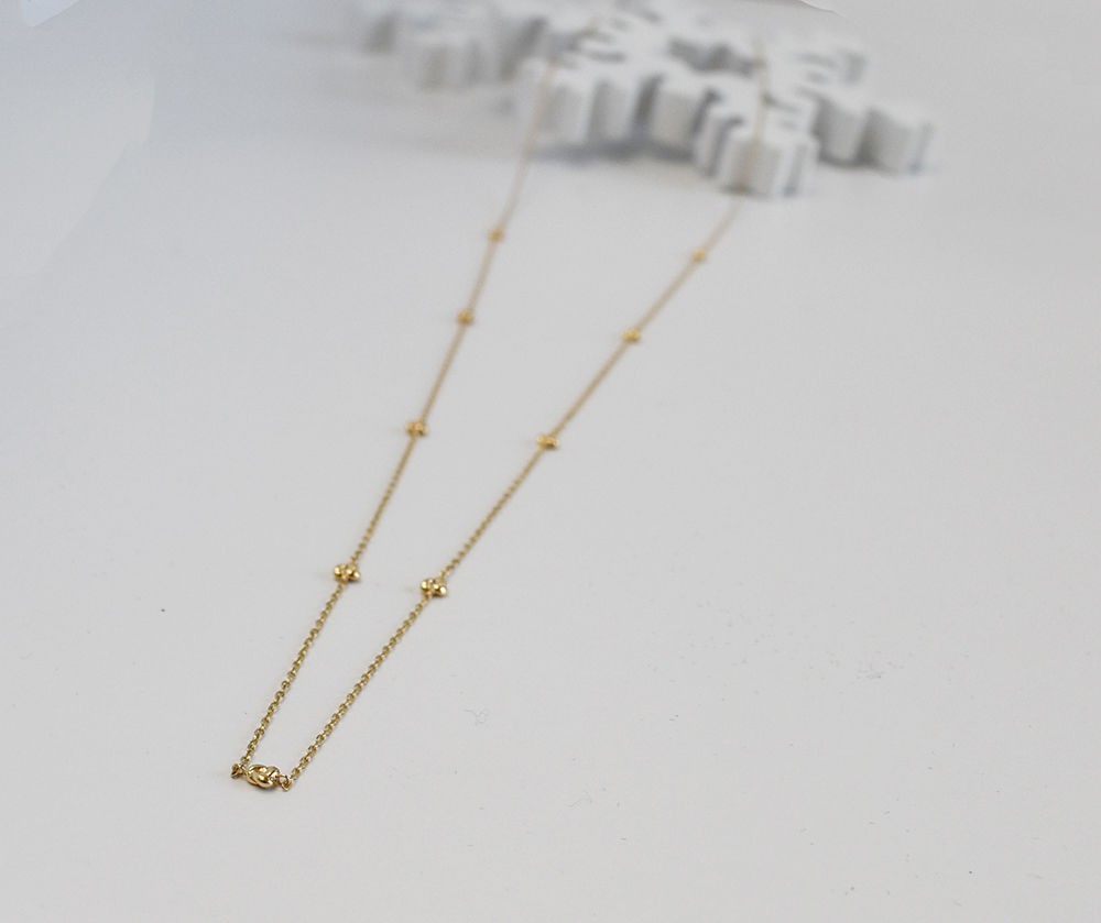 K10/【SANYO MUSUBI　/　三葉結び】ロングネックレス80cm(YG/PG/WG)　N10019-80