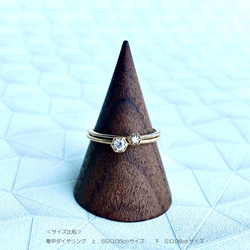 K10YGダイヤリング【KIKKO DIAMOND　/　亀甲ダイヤモンド】（SS)0.05ct（R10072Y-SS） 4枚目の画像