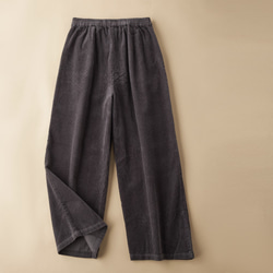 【SALE】厚手コーデュロイ＊ワイドパンツ/2色　B-1X 3枚目の画像