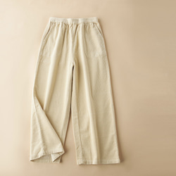 【SALE】厚手コーデュロイ＊ワイドパンツ/2色　B-1X 4枚目の画像