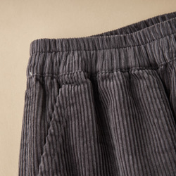 【SALE】厚手コーデュロイ＊ワイドパンツ/2色　B-1X 7枚目の画像