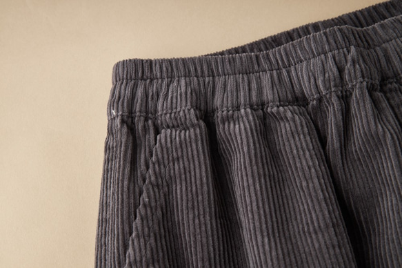 【SALE】厚手コーデュロイ＊ワイドパンツ/2色　B-1X 7枚目の画像