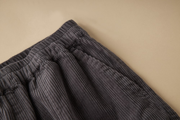 【SALE】厚手コーデュロイ＊ワイドパンツ/2色　B-1X 8枚目の画像