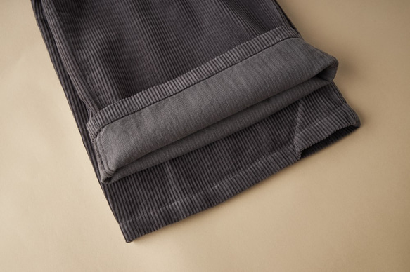 【SALE】厚手コーデュロイ＊ワイドパンツ/2色　B-1X 10枚目の画像