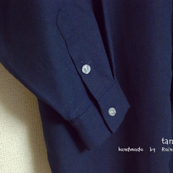 ⋆⁂tanpopo-basic⁂⋆ゆったり*丸襟ドルマンシャツ・紺色SYC14 8枚目の画像