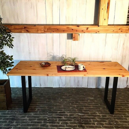 専用製品ー古材激レア国産檜ヒノキ ダイニングテーブル