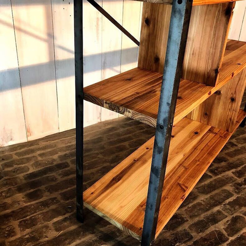 SH1B男前なアメリカン西海岸棚シェルフ デザインボード 国産テレビ