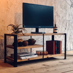 TV4B職人北欧無垢NaturaTVテレビボード/テレビ台/ローボード アイアン