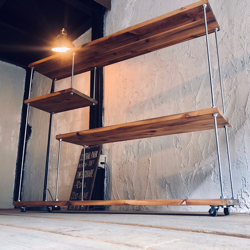 vintage wood shelf 3段ラック/収納 古道具 アジアン家具 vintage wood shelf 3段ラック/収納 古道具 アジアン家具