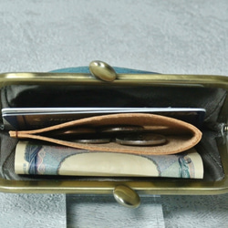 双子座のお財布／がま口　鹿革 3枚目の画像