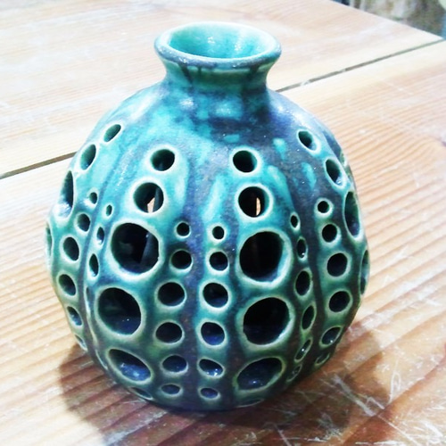 2重透かし彫り花器 その他インテリア雑貨 手づくり陶工房 Dream Craft