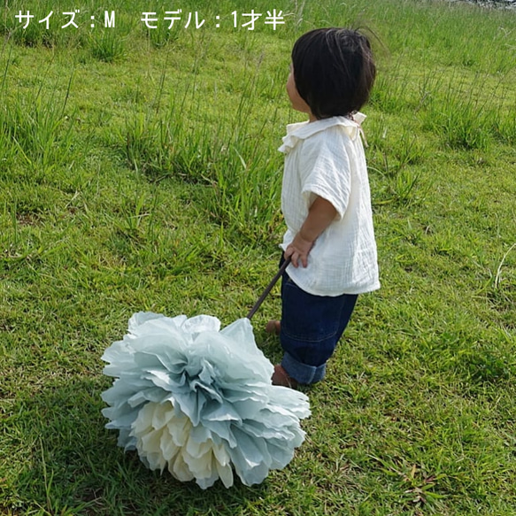 【Mサイズ1点】giant flower マム(くすみグレー) 7枚目の画像