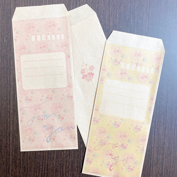 桜、咲く　長形４号封筒 3枚目の画像