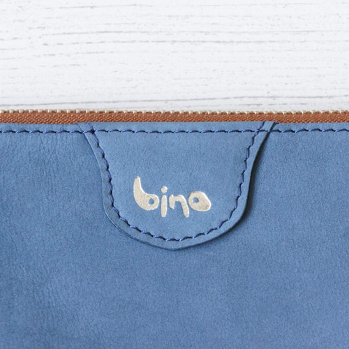 ファスナーポーチ（コバルトブルー/マロンブラウン） 化粧ポーチ 小物