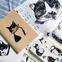 猫の顔 - （5）ポスターを含むPDAの組み合わせ 5枚目の画像