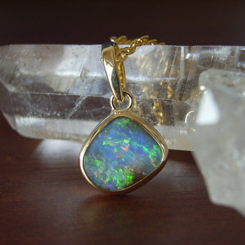 K18ボルダーオパールペンダントトップ ペンダントトップ