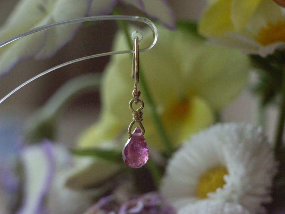 K18ピンクトルマリンピアス