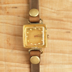 しかくい時計 w-shima gold S005 2枚目の画像