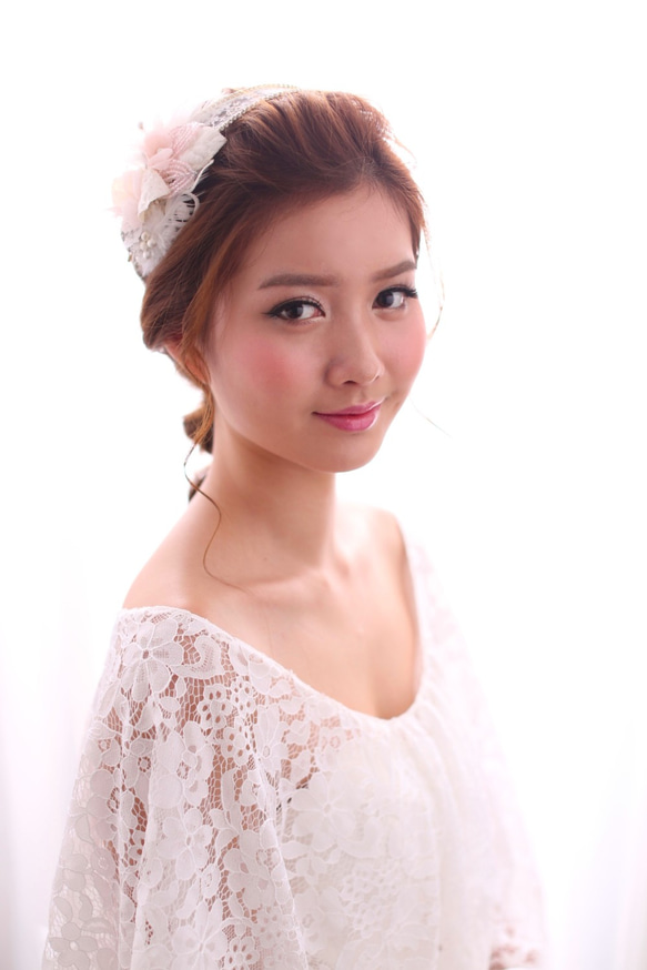 Lace bridal millinery headband +Romantic+ 3枚目の画像