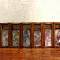蛍石（フローライト）八面体色別鉱物標本シンプル版。 3枚目の画像