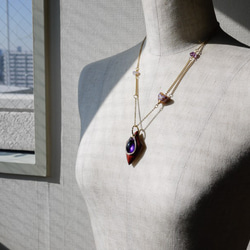 アメシストとパドウクのミニペンダント＜Perfume Pendant／Violet＞／N402-7 5枚目の画像